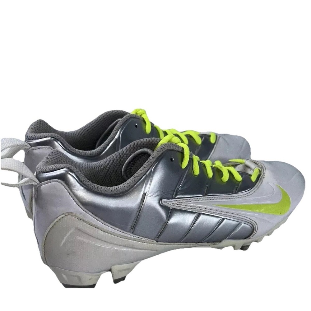 NIKE Speedlax III White Volt Silver Molded  469771-107 Cleats Women's Sz 9.5-003